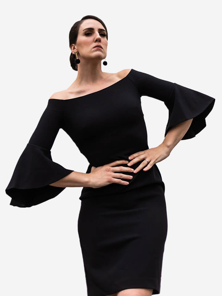 Eline Black Short Dress