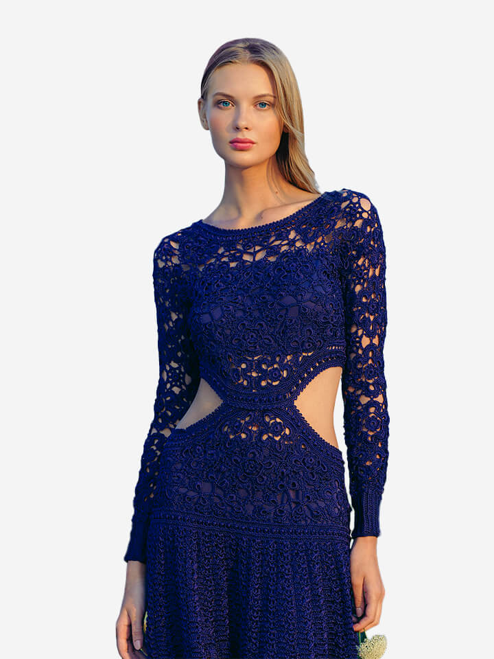Alnich Navy Evening Dress