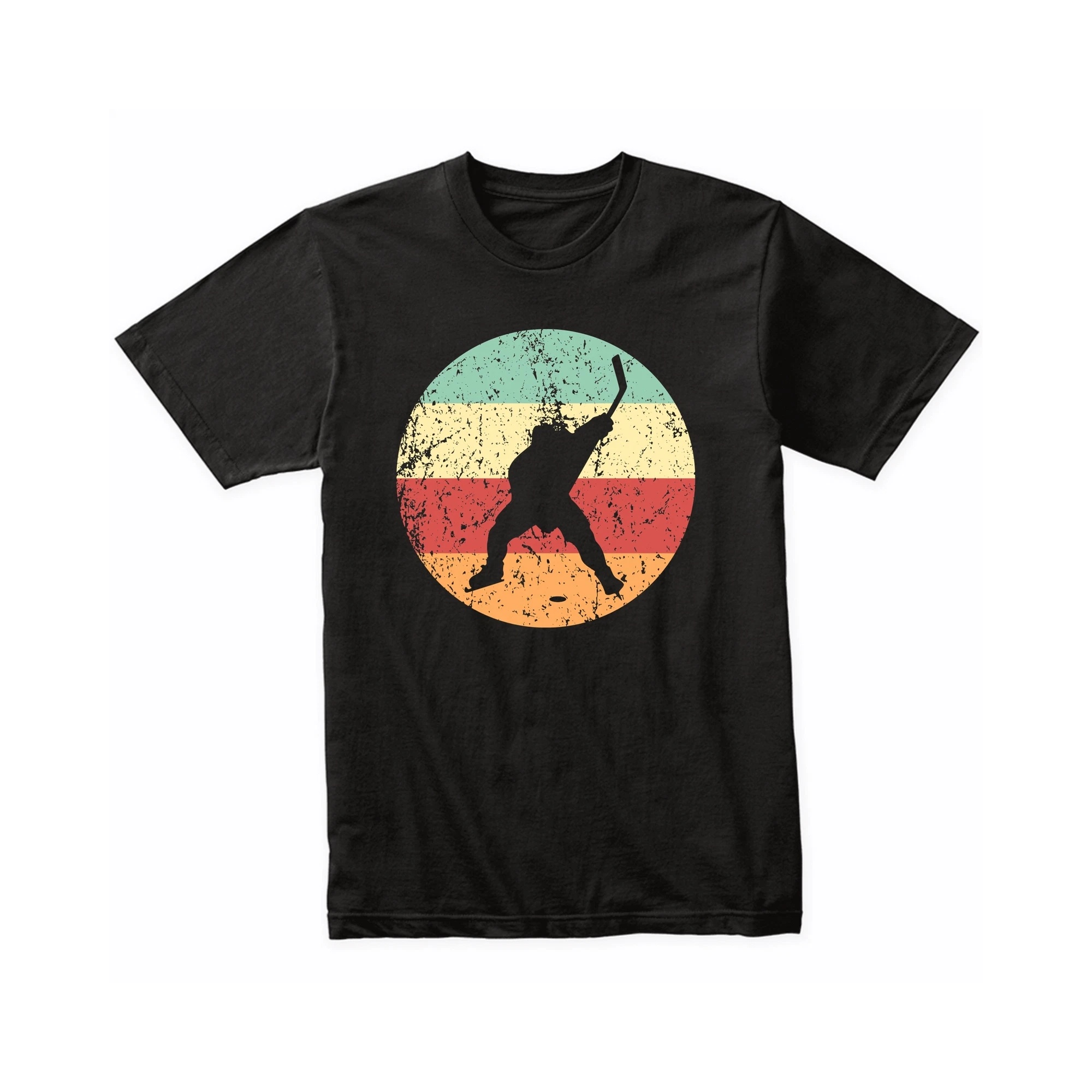 Vintage Retro Hockey Player Tee