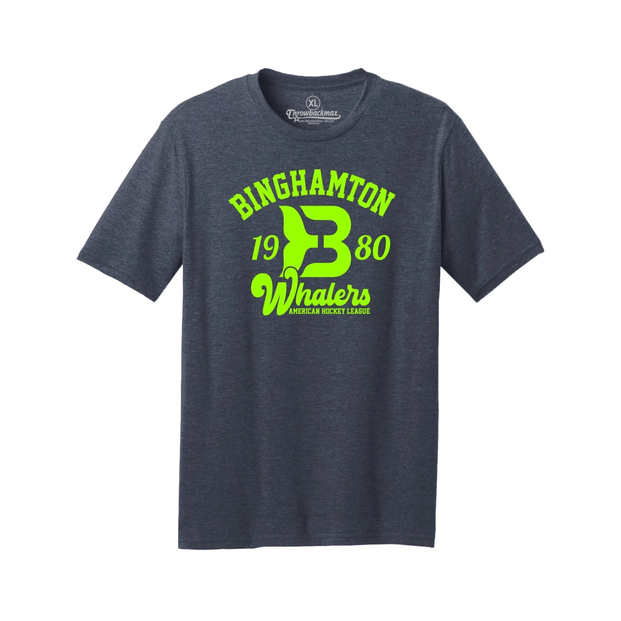 Binghamton Whalers 1980 Tri-Blend Hockey Tee