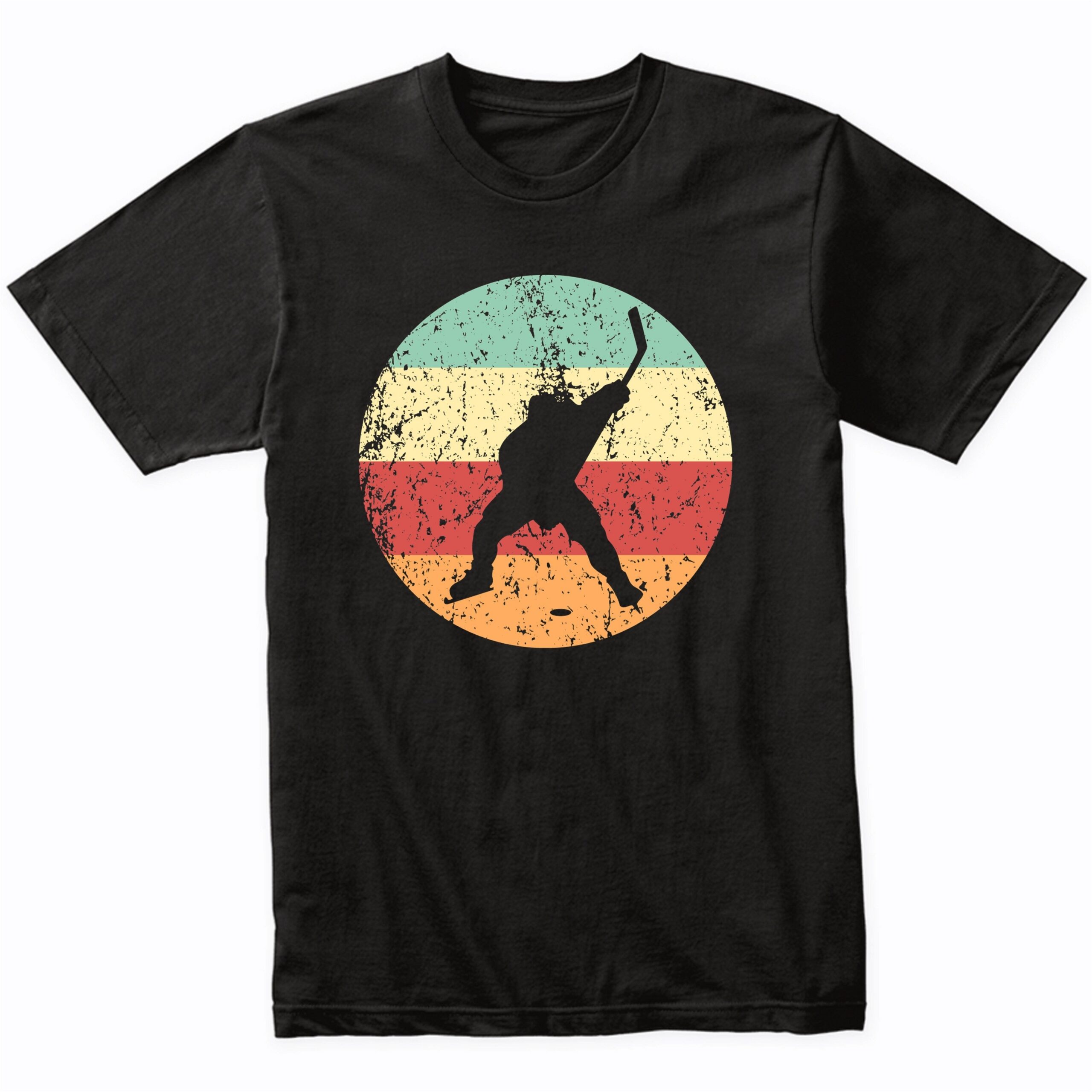 Vintage Retro Hockey Player Tee - Image 4