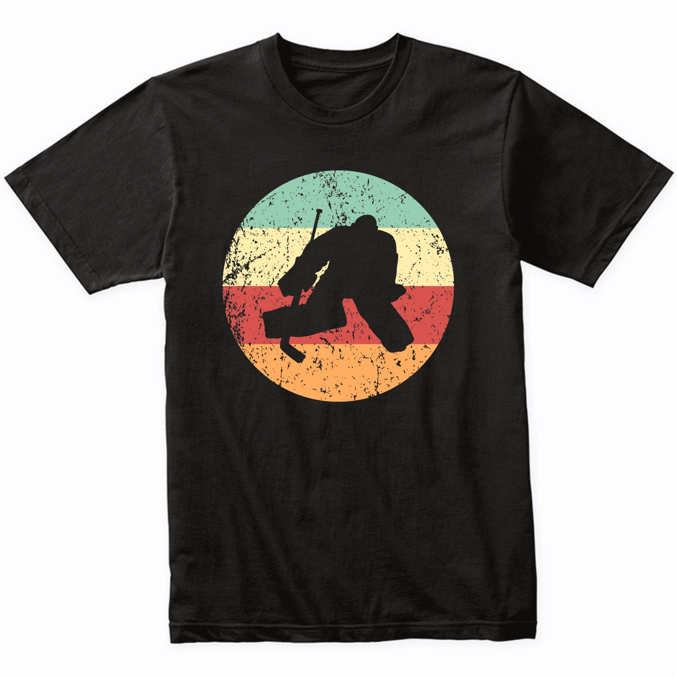 Vintage Retro Hockey Goalie Tee - Image 4